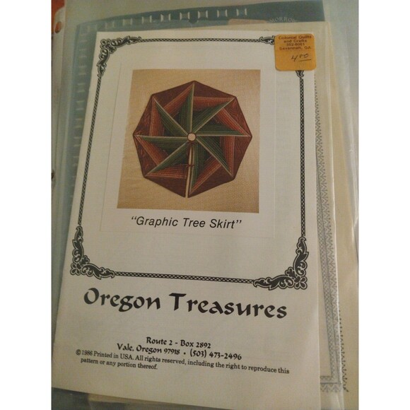 Oregon Treasures Graphic Tree Skirt Quilt Pattern - Picture 1 of 2